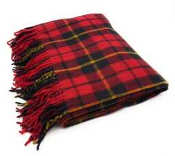 Soft Wool Tartan Blanket - 70x60 Inches Soft, Warm & Timeless Wallace - thumbnail 1
