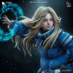 Child Of The Moon Station - Sci Fi Game Diorama Lunar Futuristic Diana Resin Figure 16K - thumbnail 2