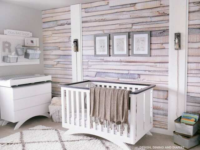 Whitewashed Rustic Reclaimed Wood Wall Mural Boho Chic Distressed Wallpaper 8-920 - image 1