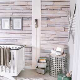 Whitewashed Rustic Reclaimed Wood Wall Mural Boho Chic Distressed Wallpaper 8-920 - thumbnail 3