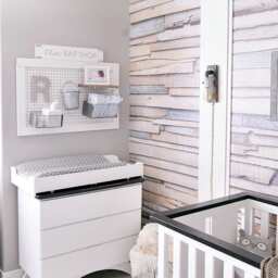 Whitewashed Rustic Reclaimed Wood Wall Mural Boho Chic Distressed Wallpaper 8-920 - thumbnail 2