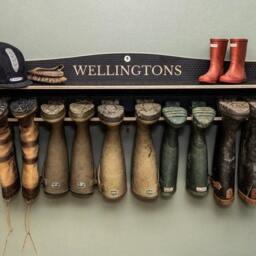 Boot Rack, Welly Rack, Wellington Wall Mounted Personalised Engraved Welly Outdoor Store - thumbnail 2