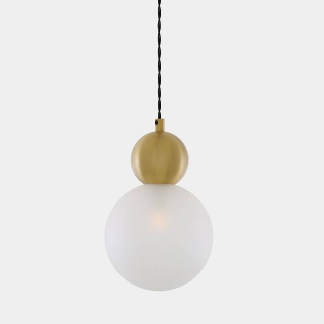 Helena Brass & Glass Ball Pendant Light 5.9'' - 15cm - image 1