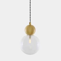 Helena Brass & Glass Ball Pendant Light 5.9'' - 15cm - thumbnail 2