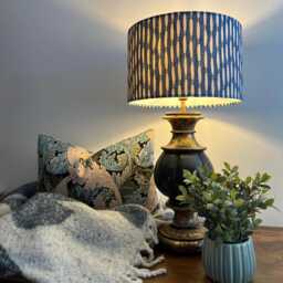 Designer Linwood Linen Drum Lampshade - Smocked Riviera Pendant Shade Multiple Sizes Available