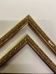 Embossed Gold Wood Photo Frame - Antique Royal Style, Handmade