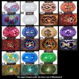 3 Globe Turkish Mosaic Chandelier Bohemian Hanging Lamp - thumbnail 4