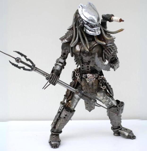 Scrap Metal Predator Sculpture, Handmade Recycled Steel Art, Unique Graduation Gift For Son - image 1