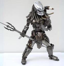 Scrap Metal Predator Sculpture, Handmade Recycled Steel Art, Unique Graduation Gift For Son - thumbnail 1