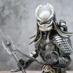 Scrap Metal Predator Sculpture, Handmade Recycled Steel Art, Unique Graduation Gift For Son - thumbnail 3