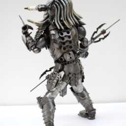 Scrap Metal Predator Sculpture, Handmade Recycled Steel Art, Unique Graduation Gift For Son - thumbnail 4