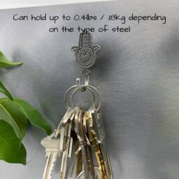 Protection Mandala Magnetic Hook - Handmade Key Holder, Meditation, Yoga, Wellness & Zen Home Decor - thumbnail 3