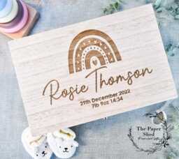 Baby Memory Keepsake Box Rainbow - thumbnail 1