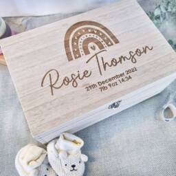 Baby Memory Keepsake Box Rainbow - thumbnail 3