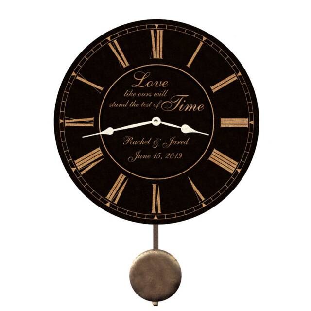 Handmade Wedding Clock With Pendulum - image 1