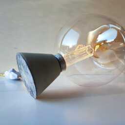 Cone - Designer Concrete Table Lamp With Dimmer - Handmade Industrial E27 Led Living Room & Office - thumbnail 3