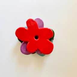 Personalized Ceramic Daisy Coaster Colorful Floral Decor - thumbnail 3