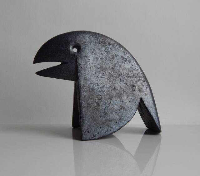 Ceramic Sculpture Of Crows, Figurine, Bird Black Raven, Art & Collecting, Gift, Gothic, Home Decor, Original Gift - image 1