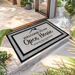 Custom Realtor Doormat Gift - Open House Branding Personalised Name Website Mat - thumbnail 2