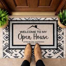 Custom Realtor Doormat Gift - Open House Branding Personalised Name Website Mat - thumbnail 3