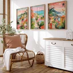 Set Of 3 Trinidad & Tobago Posters, Travel Prints, Wall Art, Caribbean Posters Set, Island Art - thumbnail 3