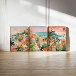 Set Of 3 Trinidad & Tobago Posters, Travel Prints, Wall Art, Caribbean Posters Set, Island Art - thumbnail 2
