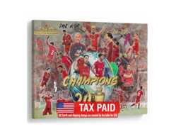Liverpool Champions 24/25 Canvas Print, Ynwa Football Legends Wall Art - thumbnail 1