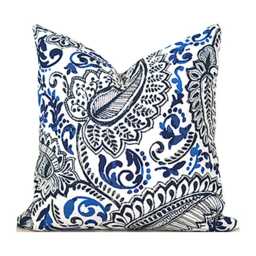 Outdoor Pillow Cover With Zippers, Tropical Blue & Green, Choose Your Favorites - thumbnail 4