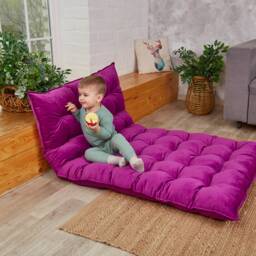 Cozy Custom Floor Cushion, Pillow, Velvet Seat Reading Nook Tufted Nook Floor Cushion - thumbnail 2