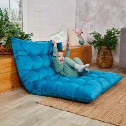 Cozy Custom Floor Cushion, Pillow, Velvet Seat Reading Nook Tufted Nook Floor Cushion - thumbnail 3