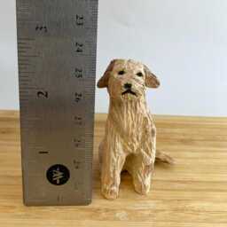 Hand-Painted Ceramic Golden Doodle Figurine Miniature Dog Sculpture - thumbnail 4