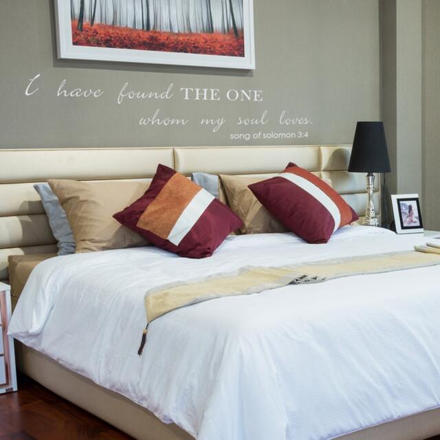 The One My Soul Loves - Romantic Vinyl Quotes Bedroom Wall Decal Song Of Solomon Saying- 012 - image 1
