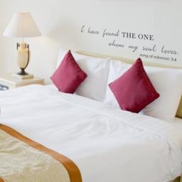The One My Soul Loves - Romantic Vinyl Quotes Bedroom Wall Decal Song Of Solomon Saying- 012 - thumbnail 2
