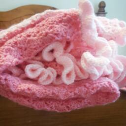 Pink Crochet Baby Blanket. Baby Girl Crochet Throw. Custom Crochet. Handmade Afghan. Gift - thumbnail 3