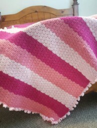 Pink Crochet Baby Blanket. Baby Girl Crochet Throw. Custom Crochet. Handmade Afghan. Gift