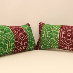 Set Of Two Lumbar Pillows 10x20 Turkish Textile Home Boho Pillow Sofa Pillowcover Chair Small Oblong Cushion Cover Case 4Yesf-13 - thumbnail 2
