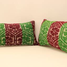 Set Of Two Lumbar Pillows 10x20 Turkish Textile Home Boho Pillow Sofa Pillowcover Chair Small Oblong Cushion Cover Case 4Yesf-13 - thumbnail 3