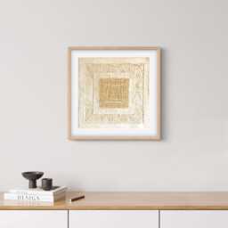 Handmade Mexican Amate Paper Wall Art - Medium 15.75x15.75 Modern - Unframed - thumbnail 2