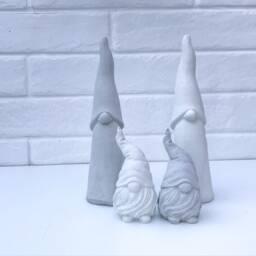 Tall Concrete Gonk/Gnome Christmas Festive Decoration - thumbnail 2