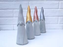 Tall Concrete Gonk/Gnome Christmas Festive Decoration - thumbnail 1