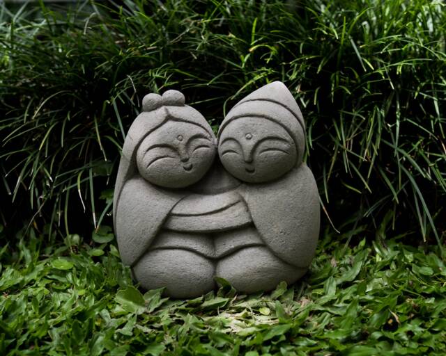 Jizo Buddha Stone 9 Inch/22 cm, Figurine, Buddha, Statue, Jizo, Zen Japanese - image 1