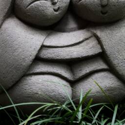 Jizo Buddha Stone 9 Inch/22 cm, Figurine, Buddha, Statue, Jizo, Zen Japanese - thumbnail 3