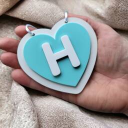 Personalised Pastel Heart Bunting Wood & Acrylic Nursery Decor - thumbnail 3