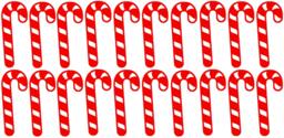 20 X Vinyl Candy Cane Stickers, Decal Mural. Cardmaking, Scrapbooking, Crafting, Christmas Wall, Window, Mirror Decor - thumbnail 1
