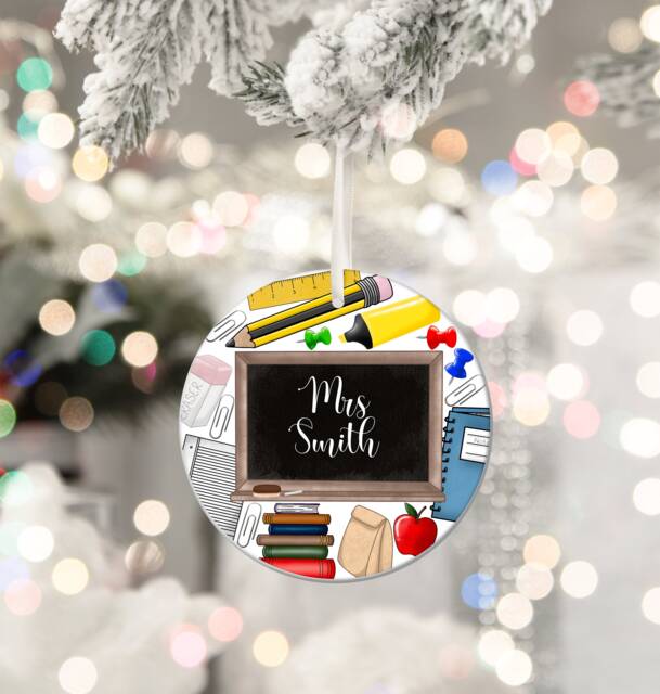 Teacher Bauble, Teaching Assistant Christmas Decoration, Ornament, Gift For A Teacher, Christmas