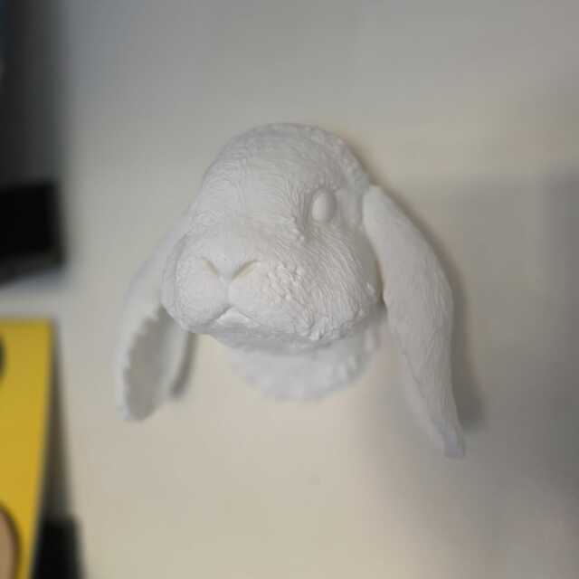 Bunny Wall Mount - Animal Home Decor 3D Printed - image 1