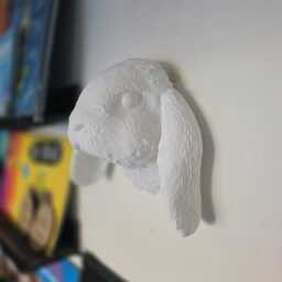 Bunny Wall Mount - Animal Home Decor 3D Printed - thumbnail 3