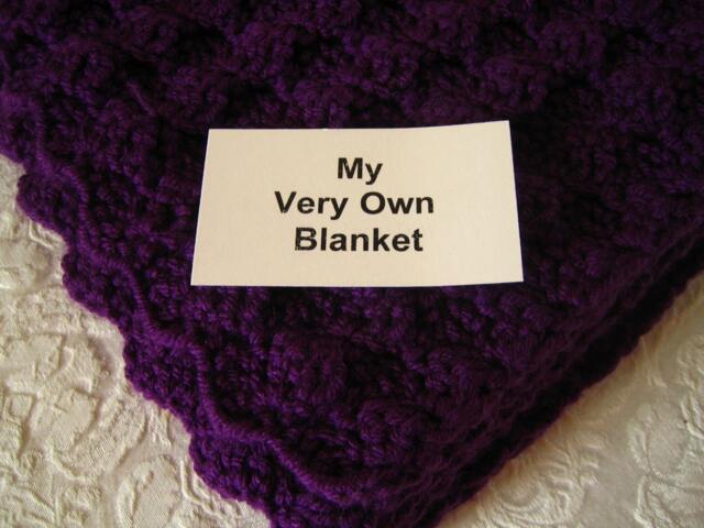 Egg Plant/ Aubergine Hand Crocheted Baby Blanket - image 1