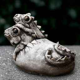 Unique Baby Lizards Sculpture Concrete Statue Cement Couple Dragons Ornament Family Lizard Decoration Animal Figurine Yard Art - thumbnail 1
