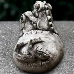 Unique Baby Lizards Sculpture Concrete Statue Cement Couple Dragons Ornament Family Lizard Decoration Animal Figurine Yard Art - thumbnail 4
